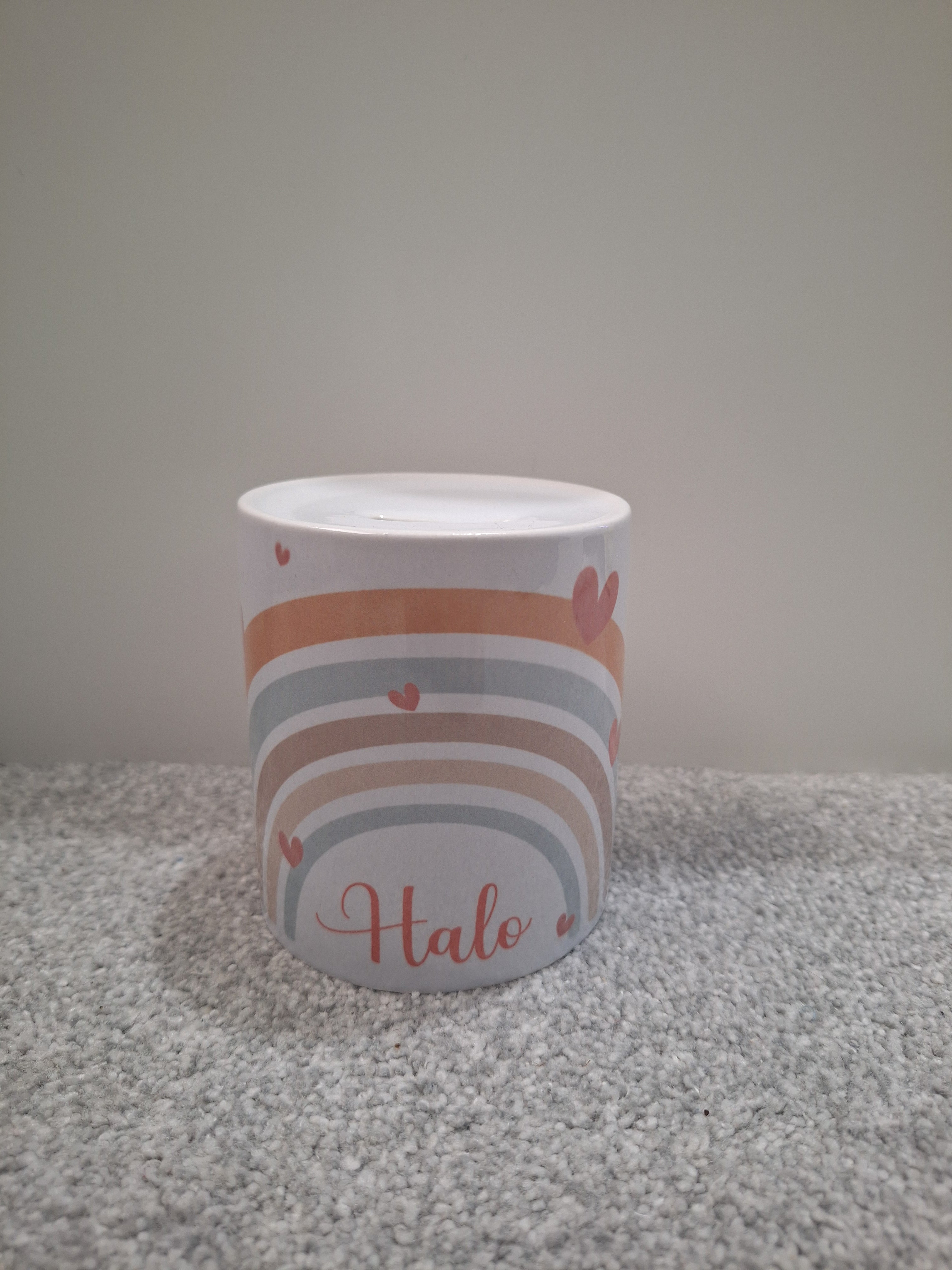 Personalised Rainbow Money Box