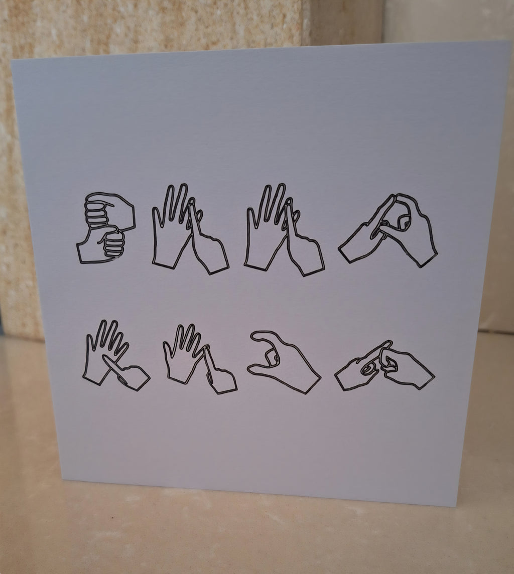 British Sign Language greetings card