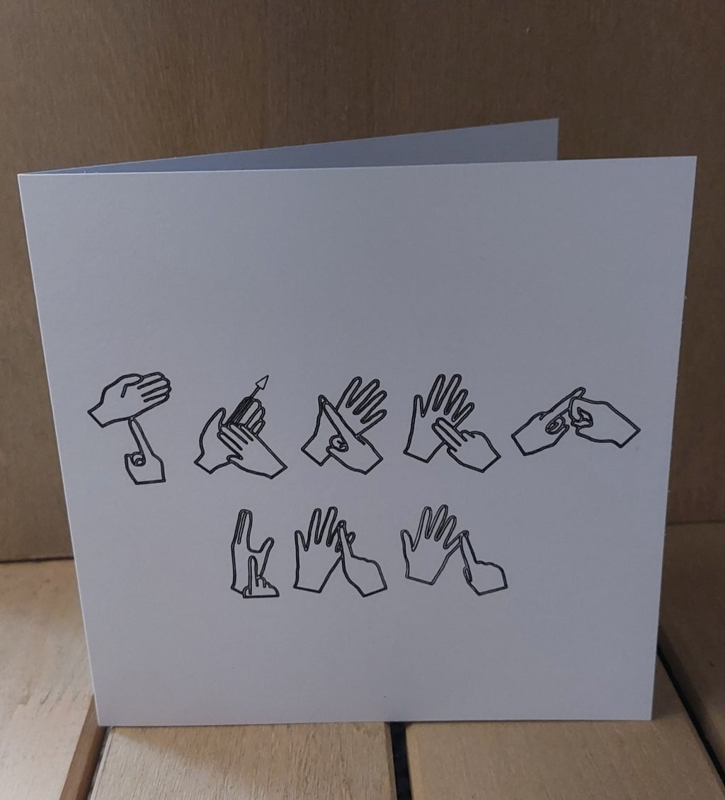 British Sign Language greetings card